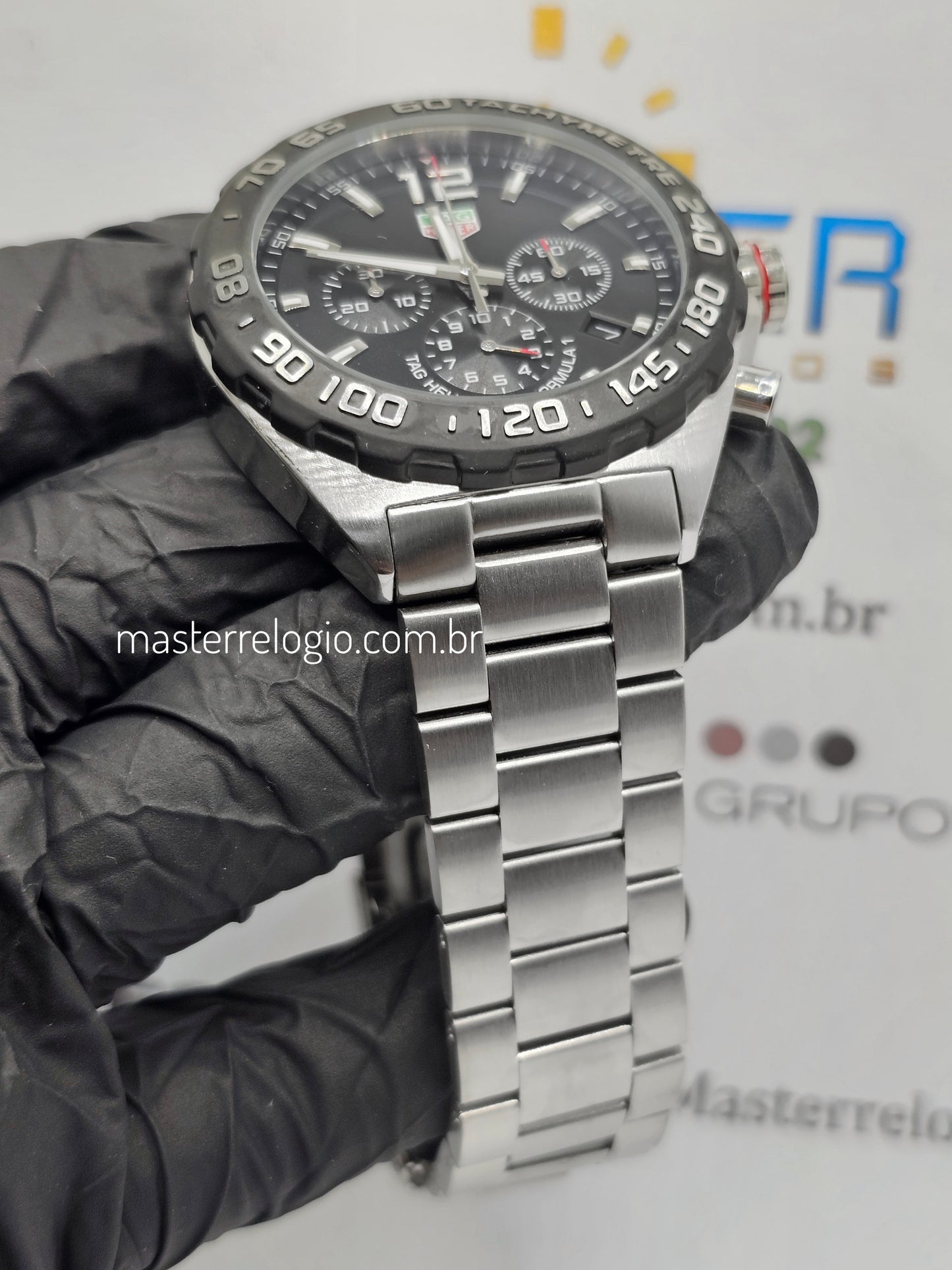 Tag Heuer F1 Aço Preto Com Prata