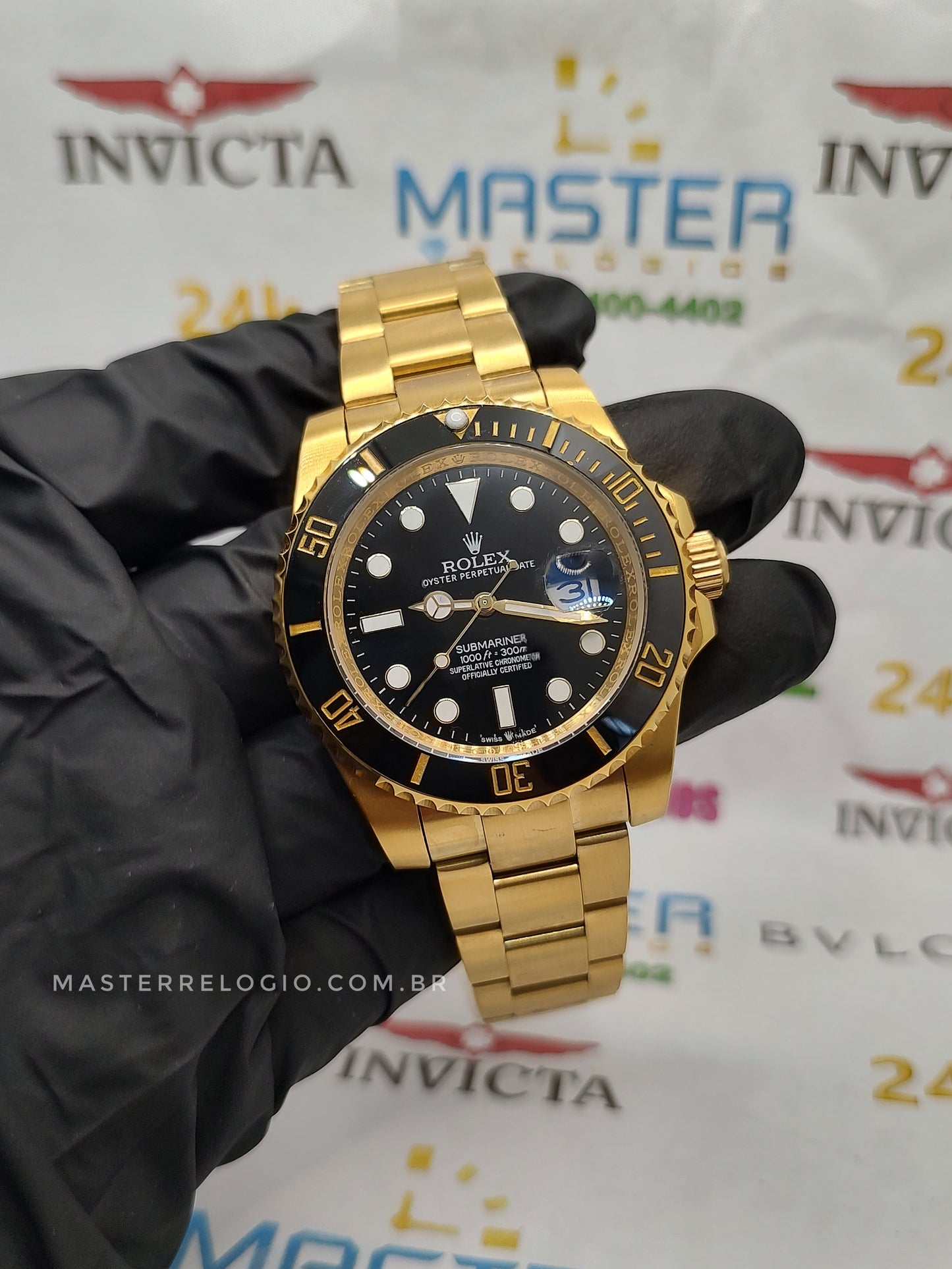 Rollex Submariner Dourado 40mm
