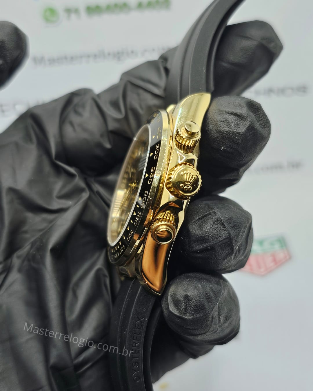 Rolex Daytona Pulseira preta Base eta