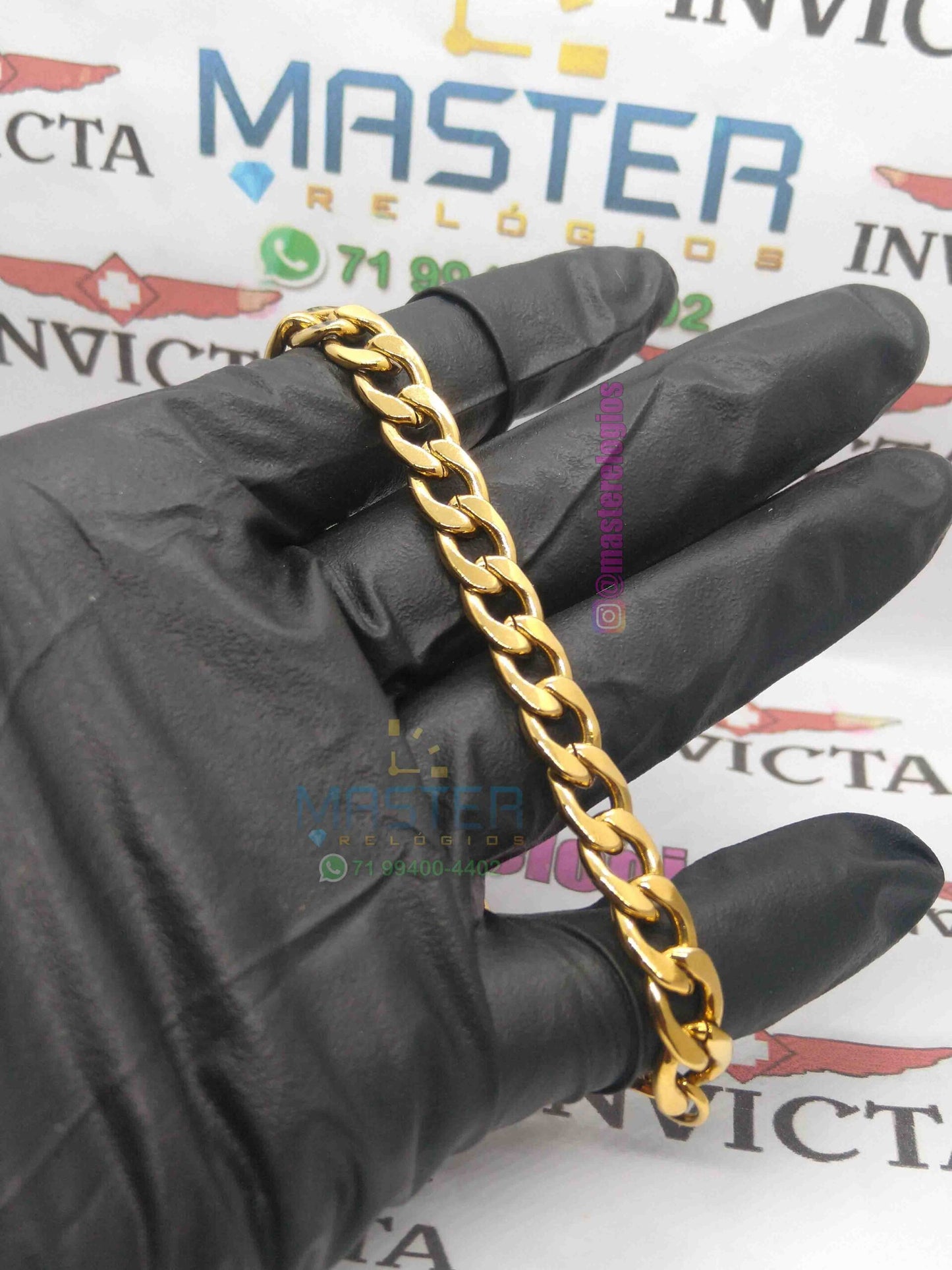 Pulseira Elo Cubano 21cm 6mm