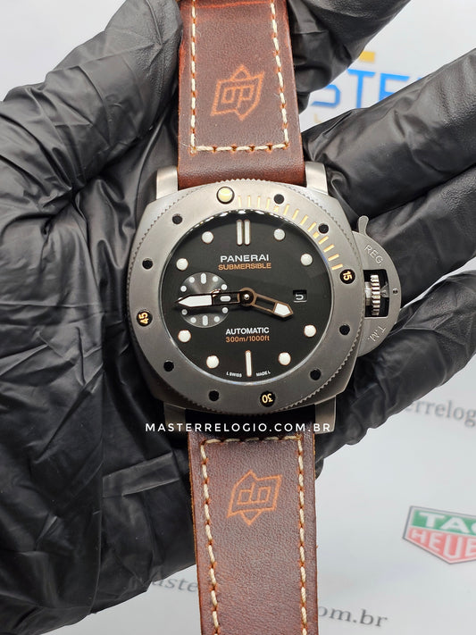 Panerai Luminor Submersible Couro Fosco