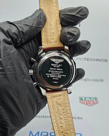 Breitling Bentley A44362 Bronze Pulseira couro