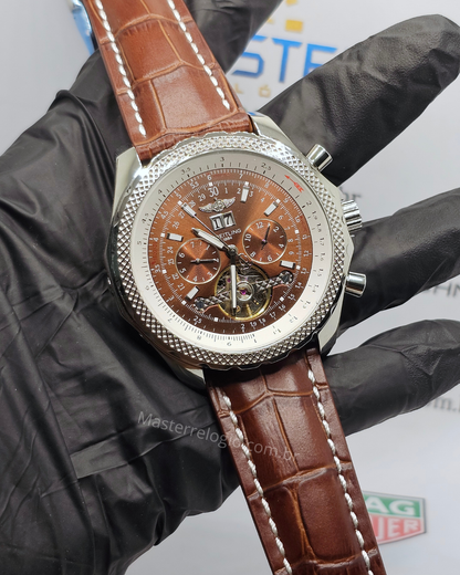 Breitling Bentley A44362 Bronze Pulseira couro