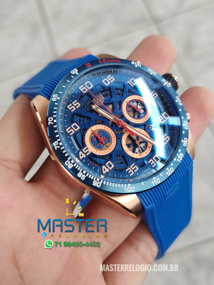 Tag Heuer Senna Rosê Pulseira borracha