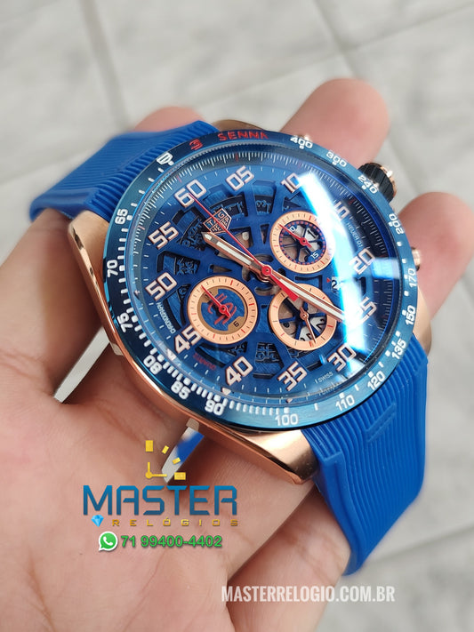 Tag Heuer Senna Rosê Pulseira borracha