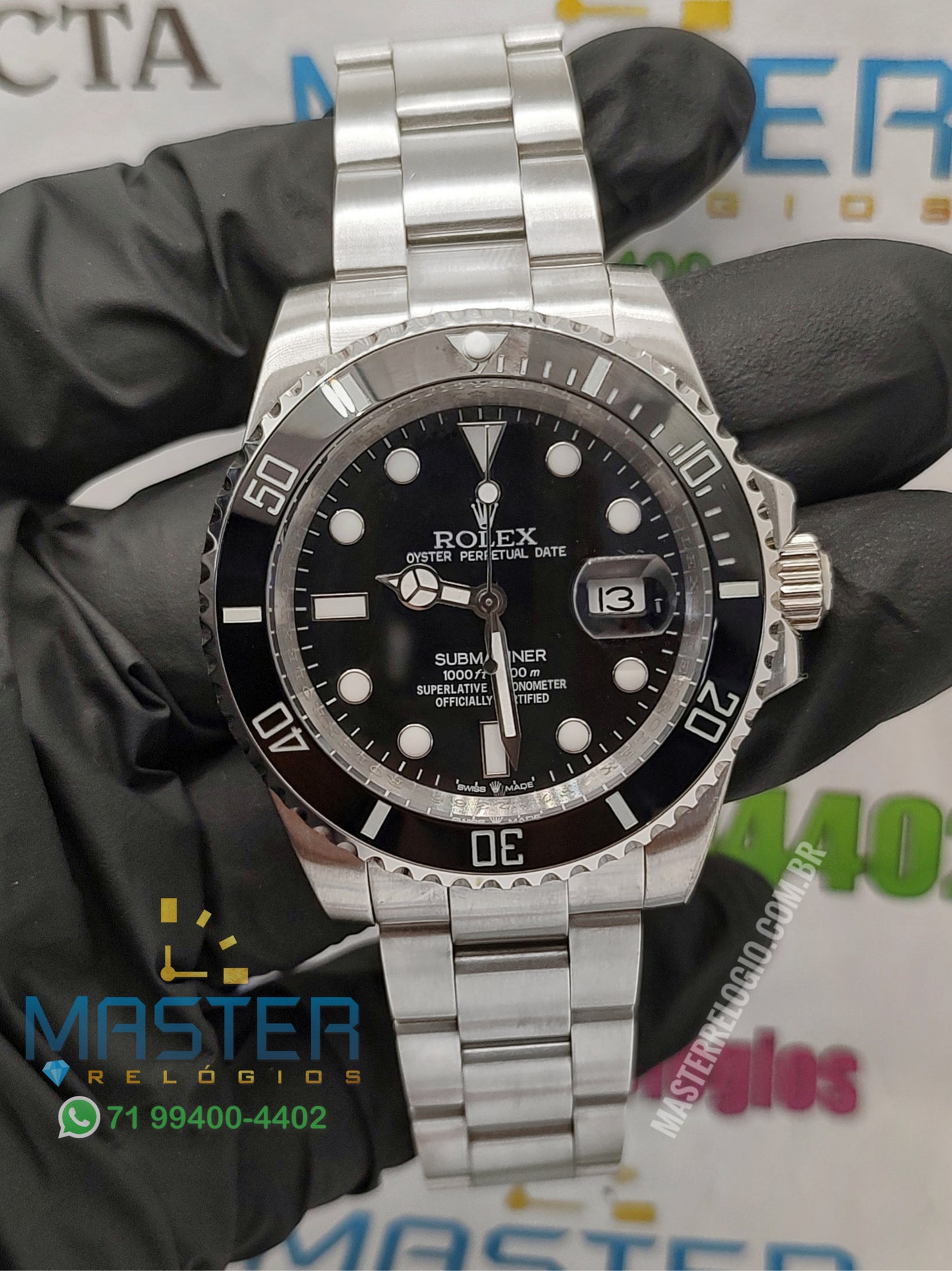 Rollex Submariner Preto 40mm