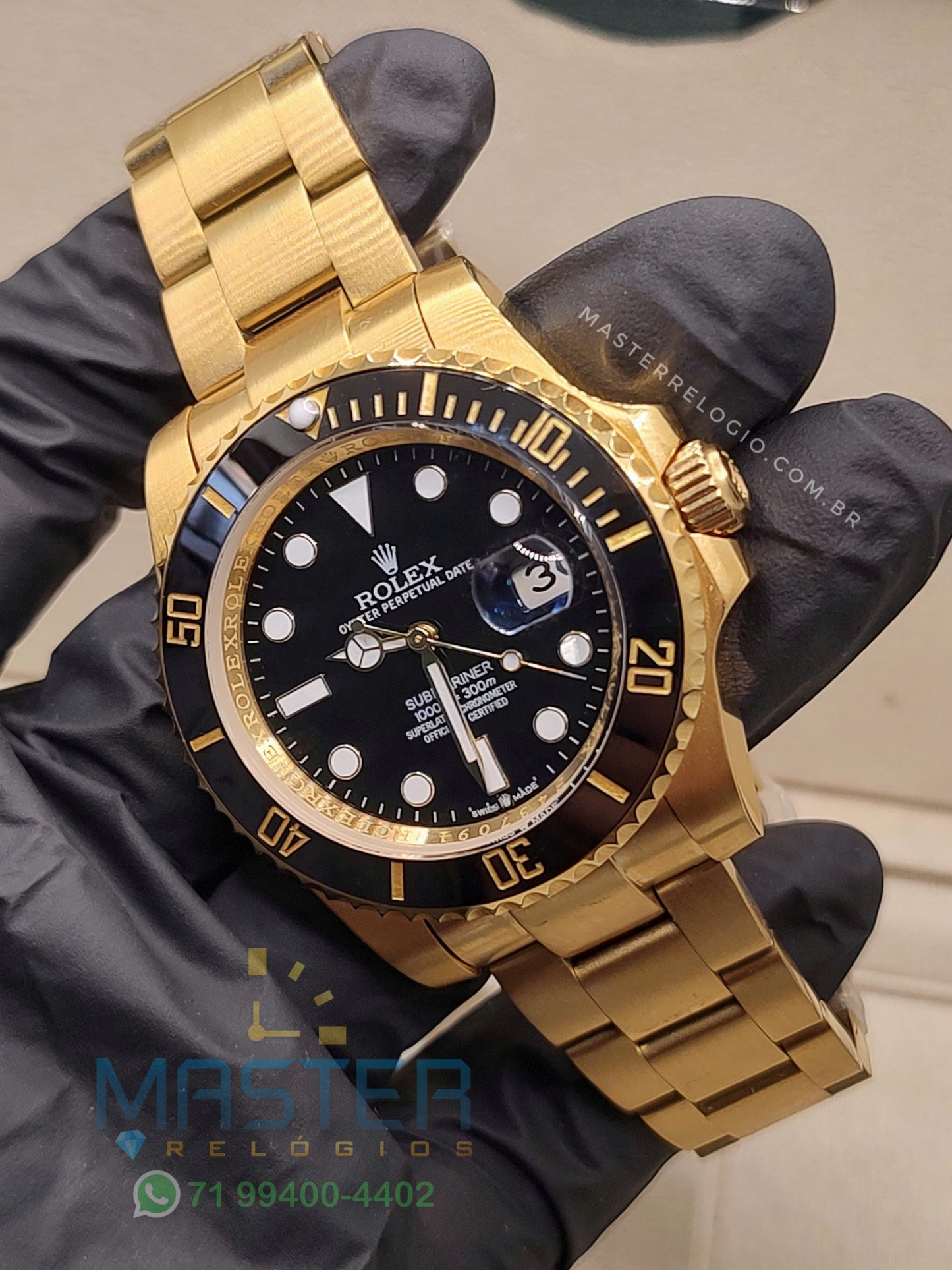 Rollex Submariner Dourado 40mm