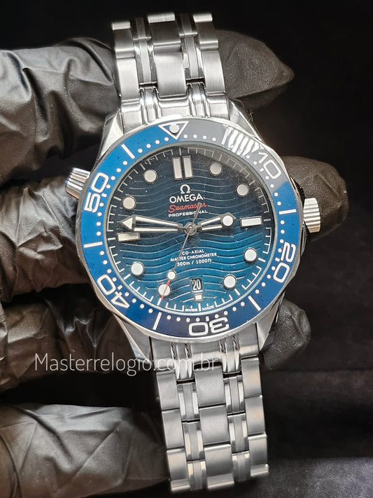 Omega Seamaster Diver Aço 300M Azul