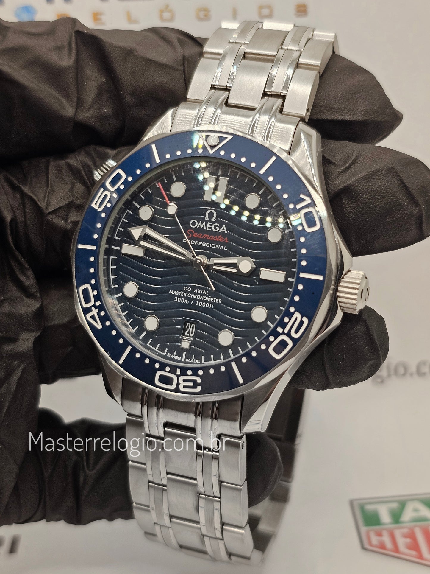 Omega Seamaster Diver Aço 300M Azul