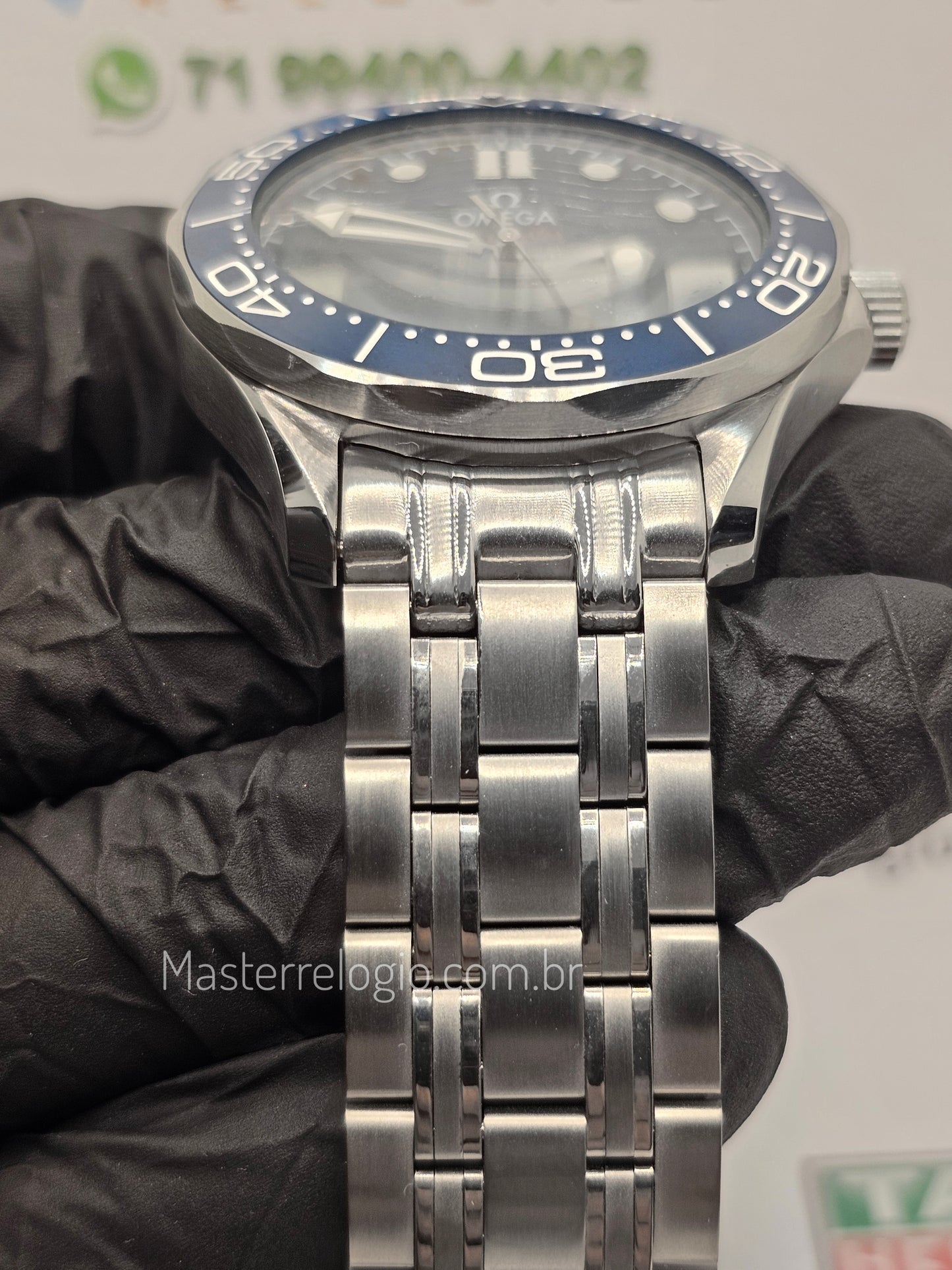 Omega Seamaster Diver Aço 300M Azul