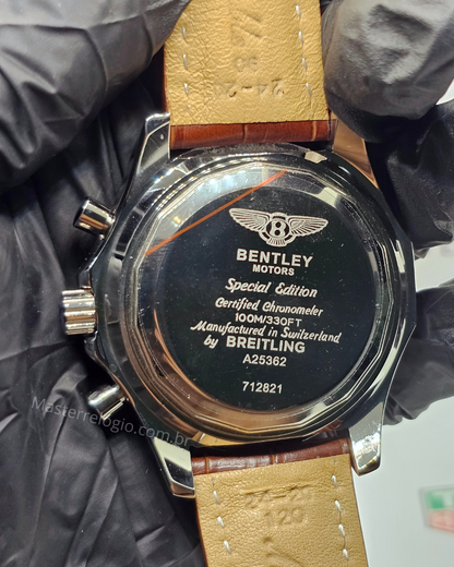 Breitling Bentley A44362 Bronze Pulseira couro