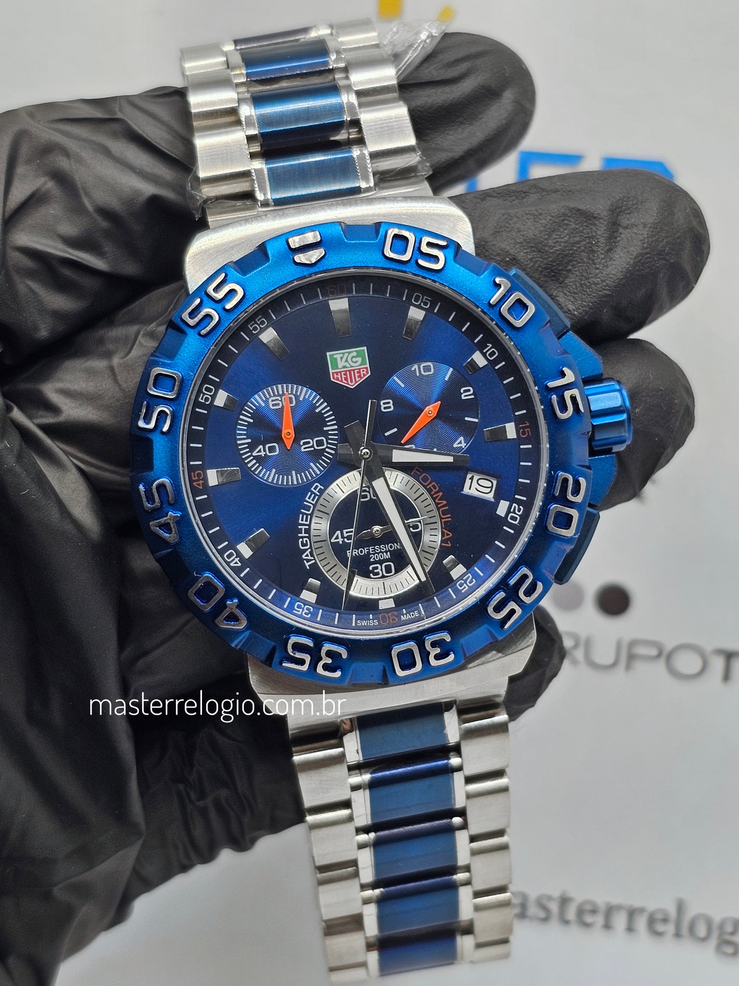Tag Heuer F1 Cah1111 Cronógrafo 41mm Azul Quartz