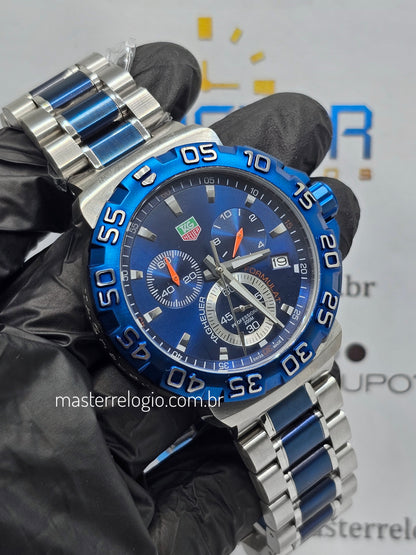 Tag Heuer F1 Cah1111 Cronógrafo 41mm Azul Quartz