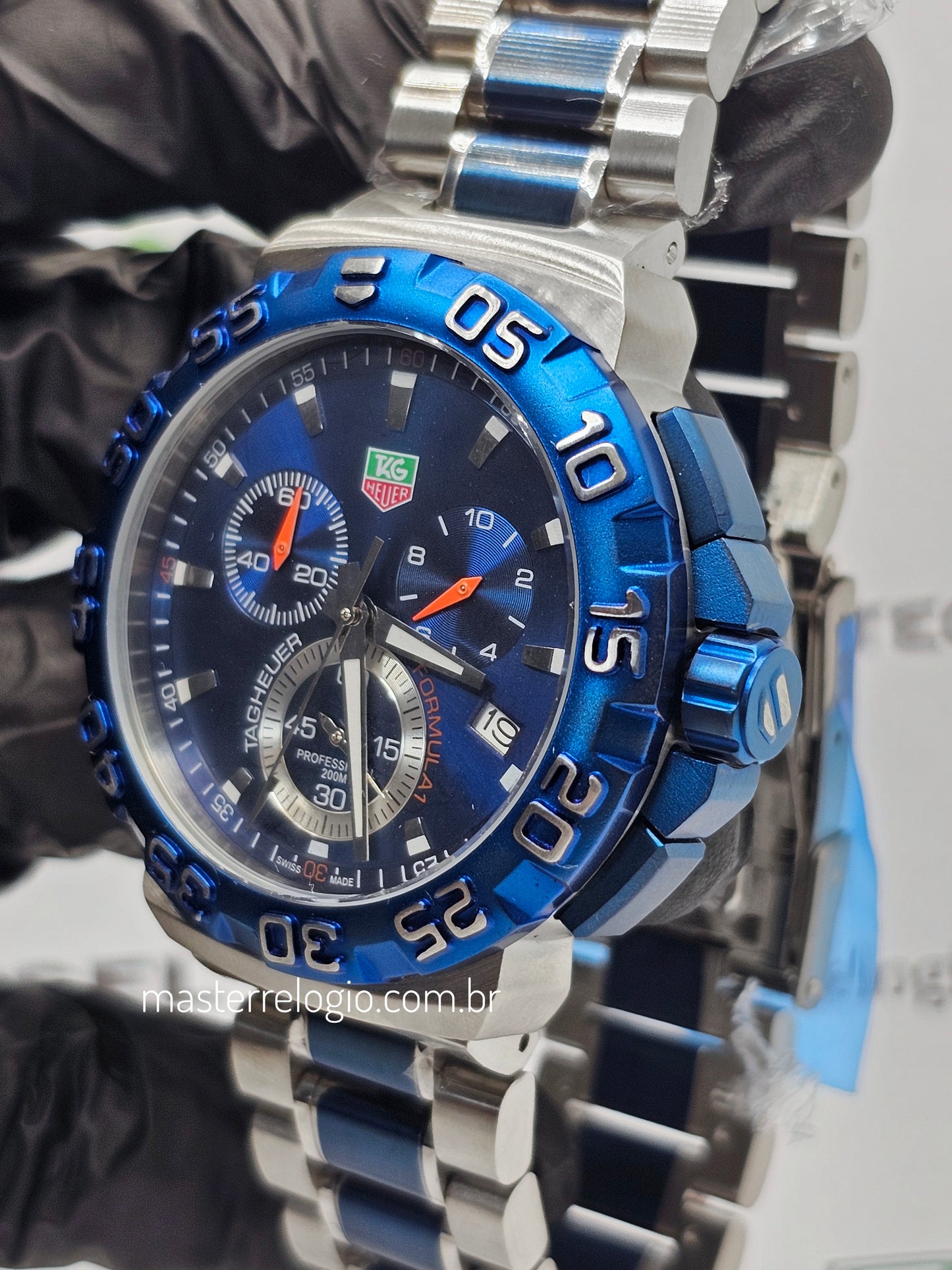 Tag Heuer F1 Cah1111 Cronógrafo 41mm Azul Quartz