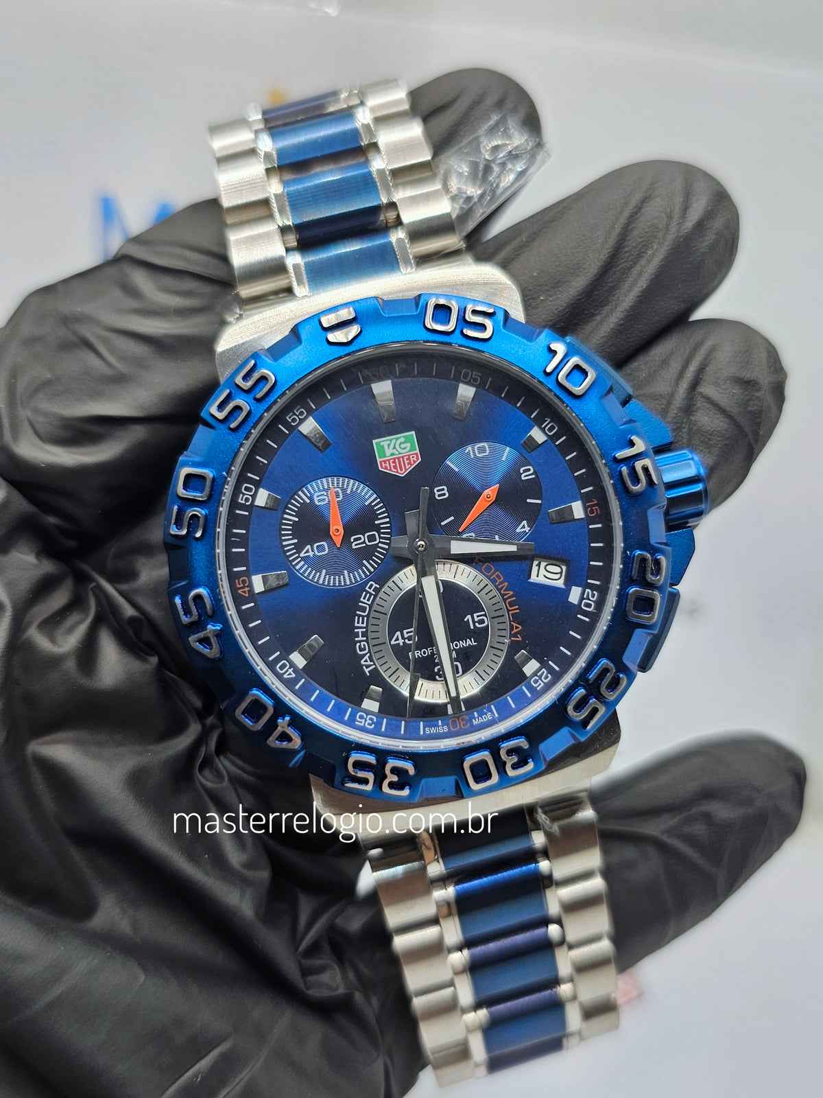 Tag Heuer F1 Cah1111 Cronógrafo 41mm Azul Quartz