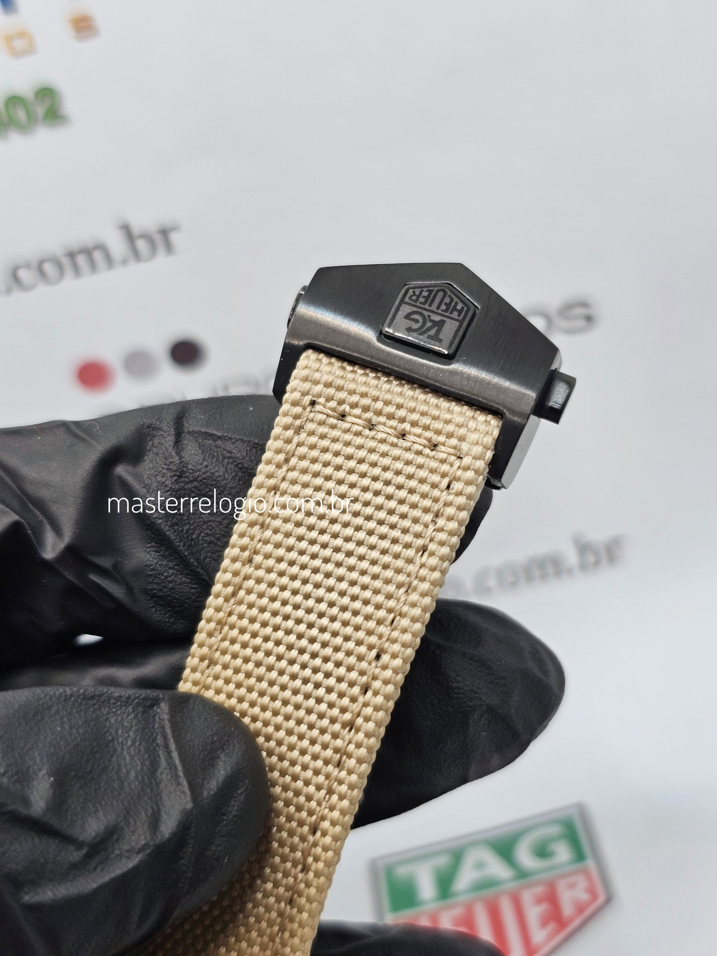 Tag Heuer Aquaracer Preto Nylon Bege