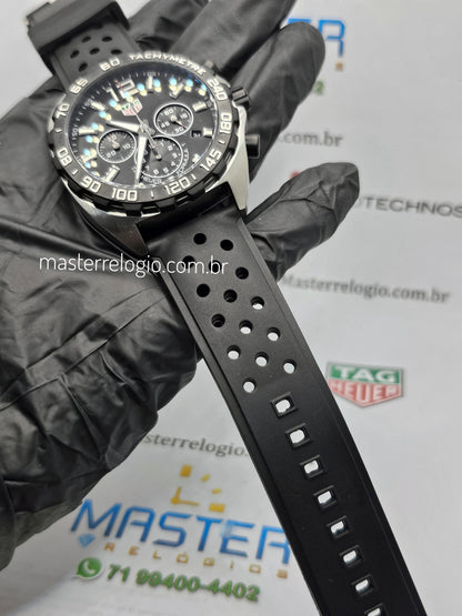 Tag Heuer F1 Caz1010 46mm Aço Pulseira preta
