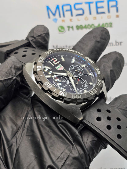 Tag Heuer F1 Caz1010 46mm Aço Pulseira preta