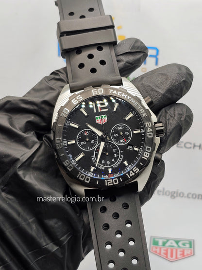 Tag Heuer F1 Caz1010 46mm Aço Pulseira preta