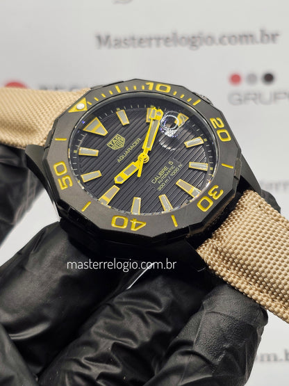 Tag Heuer Aquaracer Preto Nylon Bege
