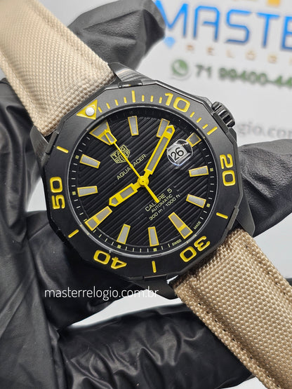 Tag Heuer Aquaracer Preto Nylon Bege