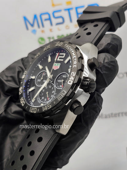 Tag Heuer F1 Caz1010 46mm Aço Pulseira preta