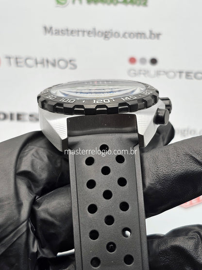 Tag Heuer F1 Caz1010 46mm Aço Pulseira preta