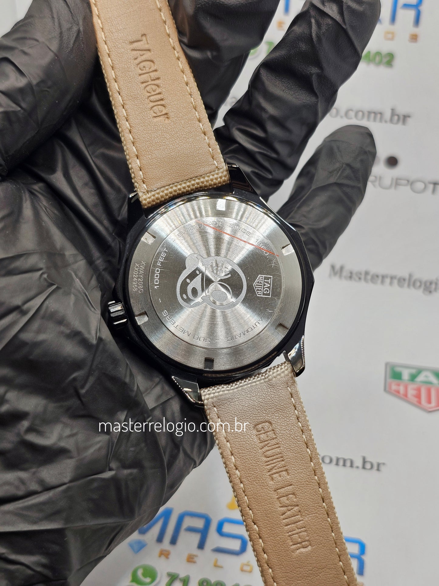Tag Heuer Aquaracer Preto Nylon Bege