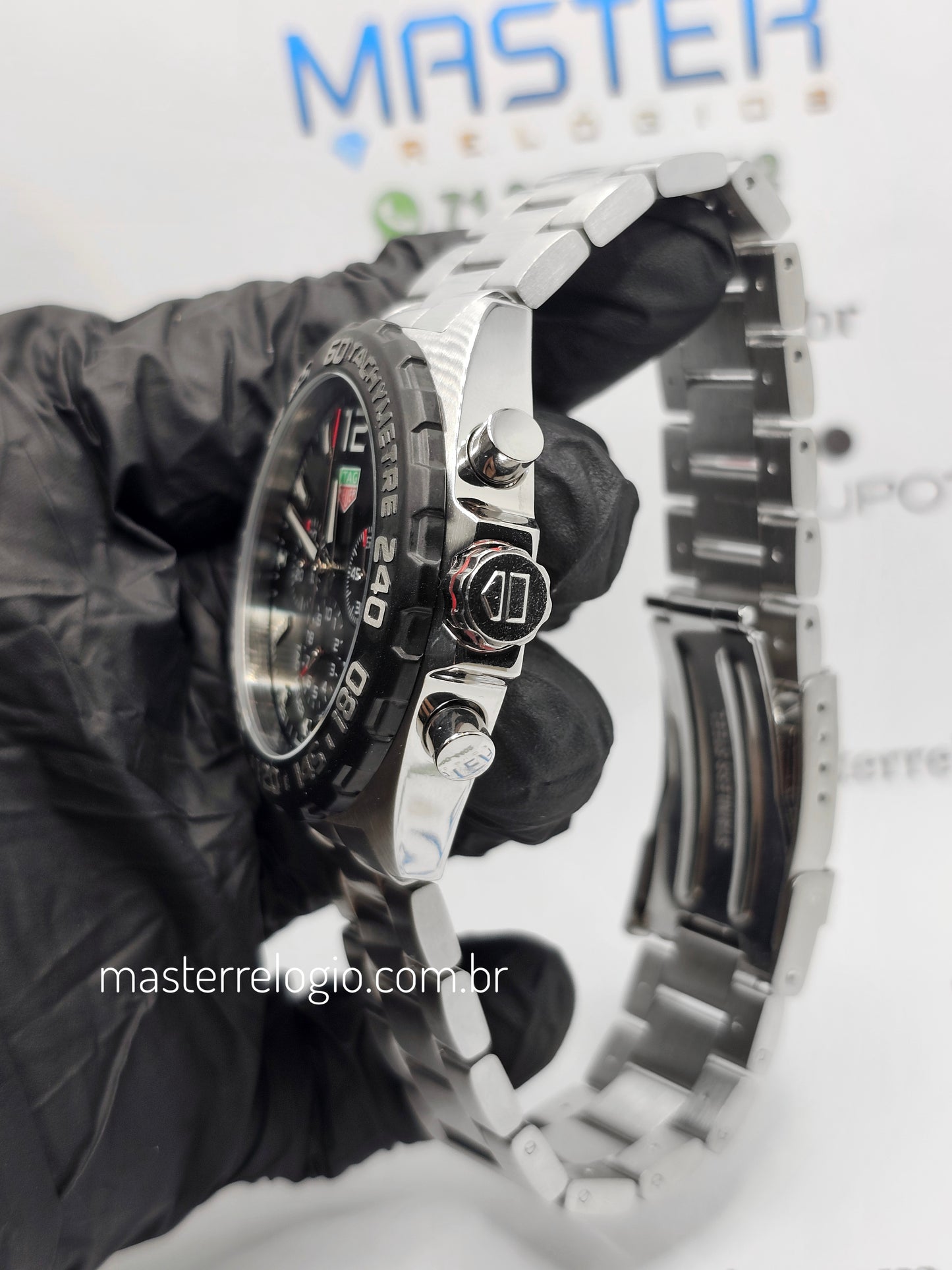 Tag Heuer F1 Aço Preto Com Prata