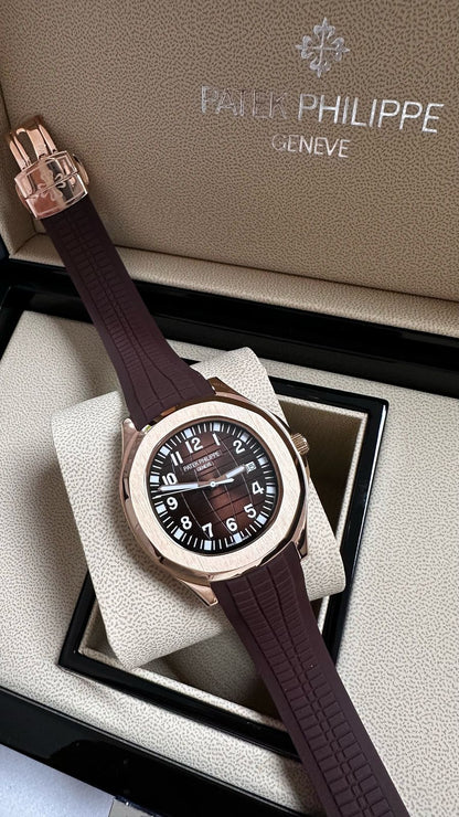 Patek Philippe 5711 Aquanaut Borracha Rosê Marrom