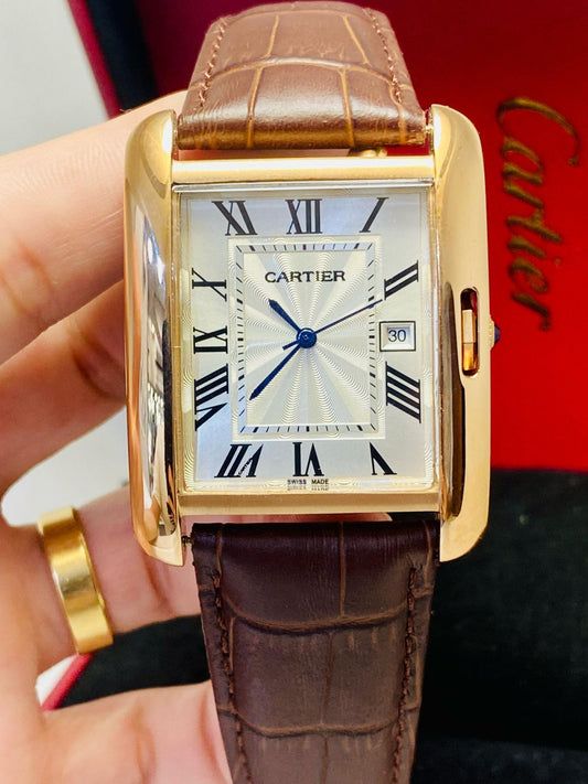 Cartier Tank Solo Couro/Aço