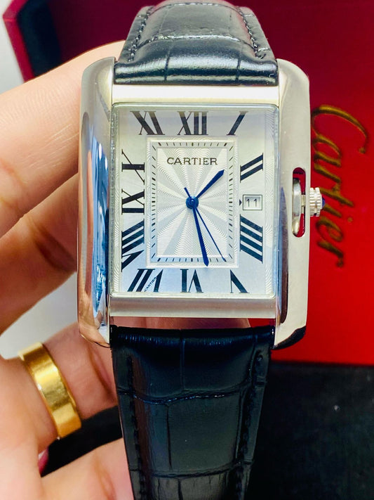 Cartier Tank Solo Couro/Aço