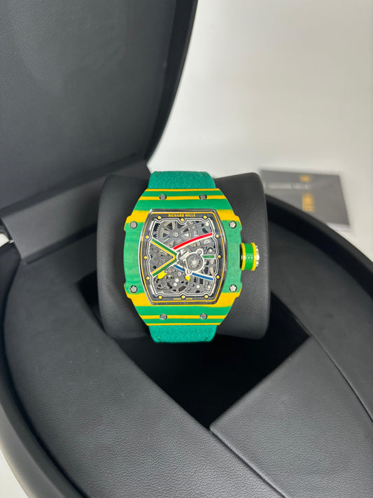 Richard Mille RM 67-02 Ceramica Velcro Cx Alta Verde Amarelo