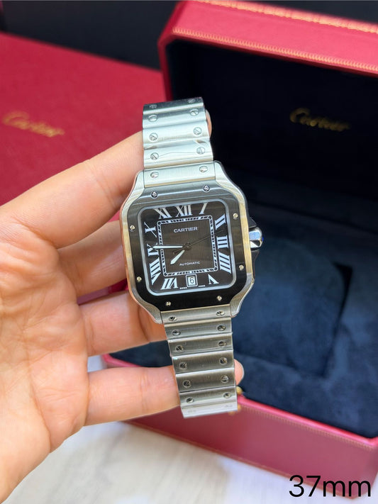 Cartier Santos Bezel e M Preto  Base Eta Engate Rapido