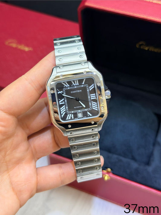 Cartier Santos Black Dial Base Eta Engate Rapido