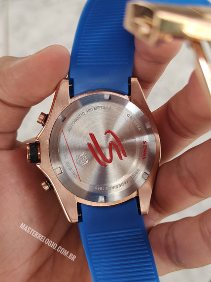 Tag Heuer Senna Rosê Pulseira borracha