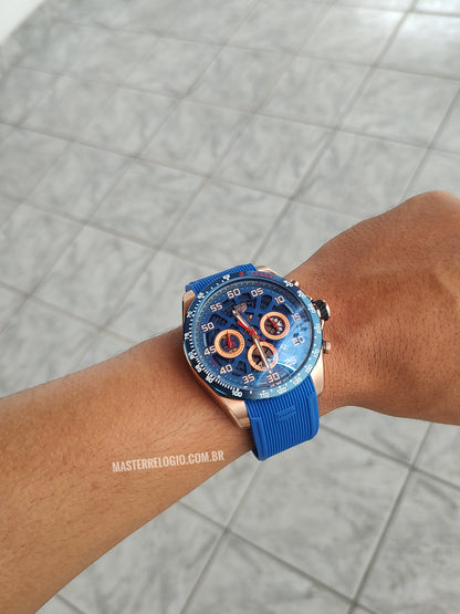 Tag Heuer Senna Rosê Pulseira borracha