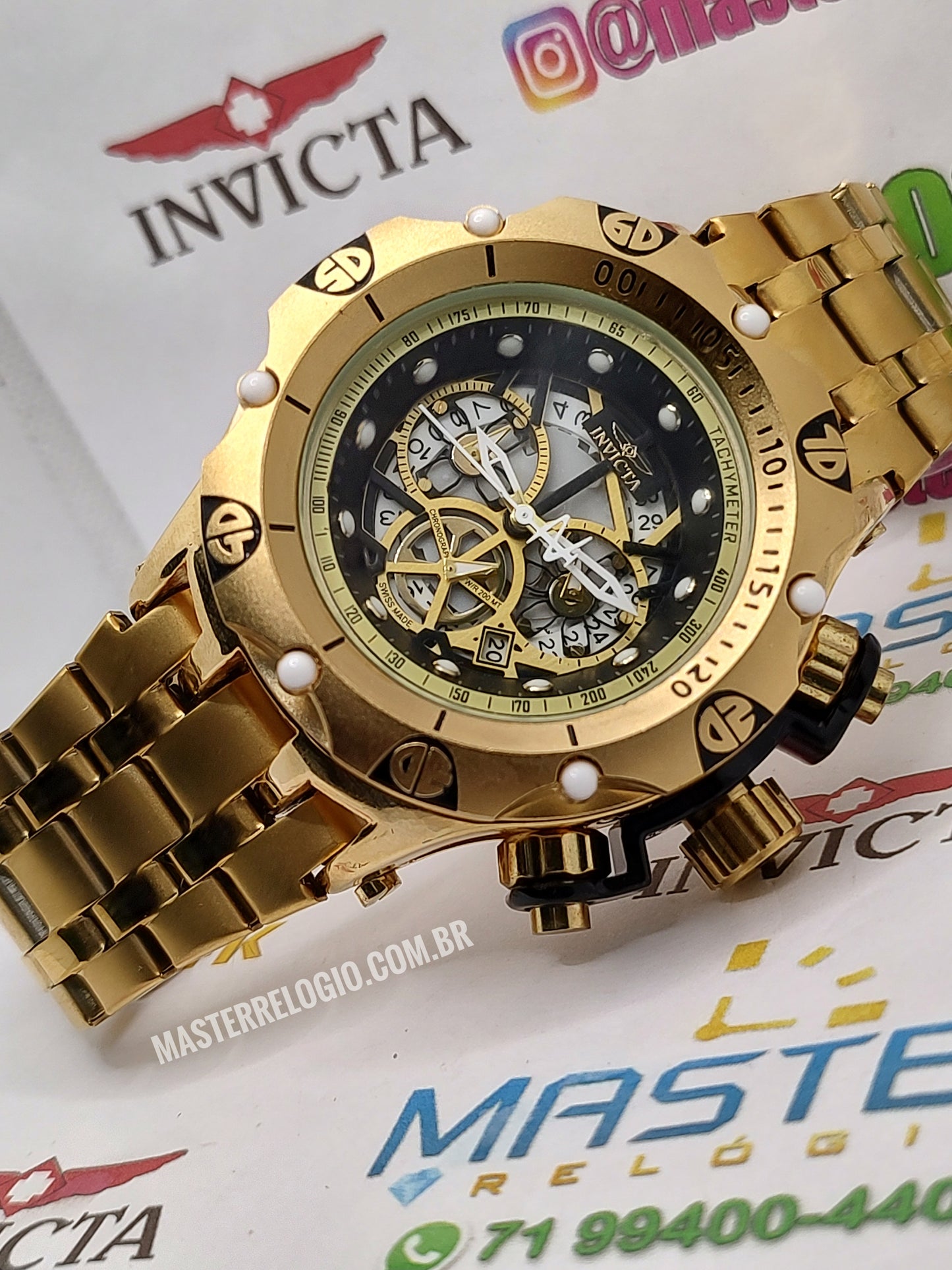 Invicta Hibrid Funcional + Corrente de brinde