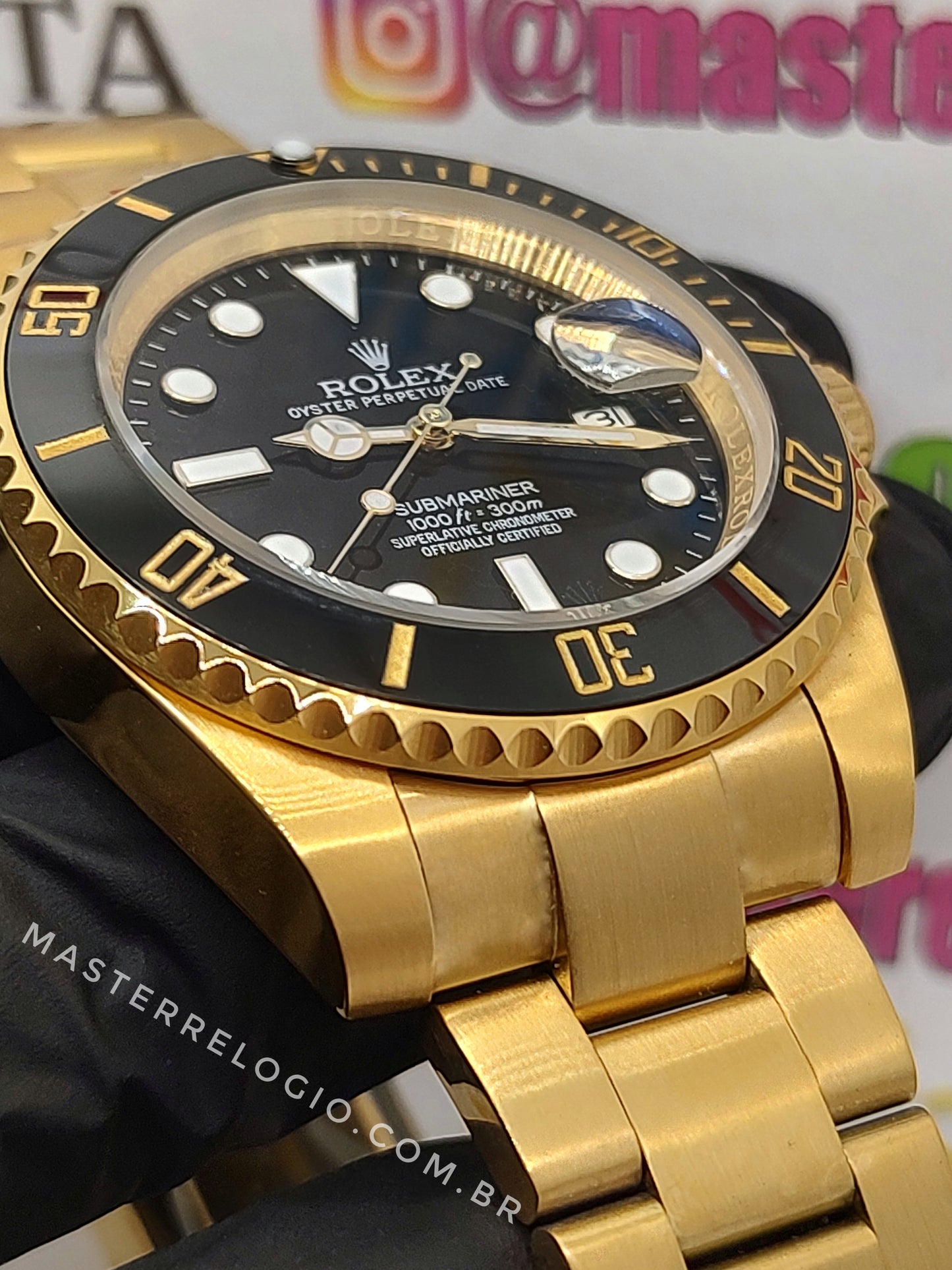 Rollex Submariner Dourado 40mm