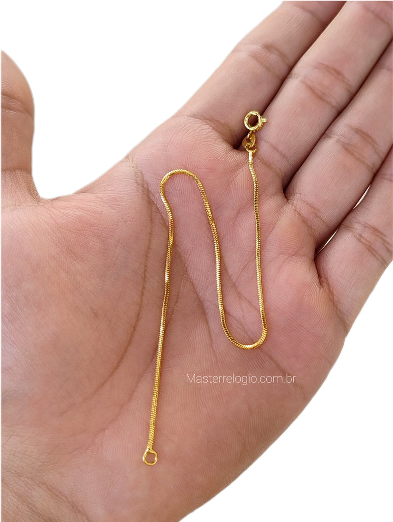 Pulseira Veneziana 2mm 20cm (Fecho Gaveta) (Banho Ouro 24K)