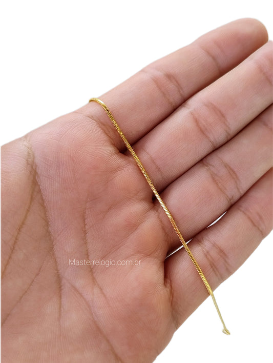 Pulseira Veneziana 2mm 20cm (Fecho Gaveta) (Banho Ouro 24K)