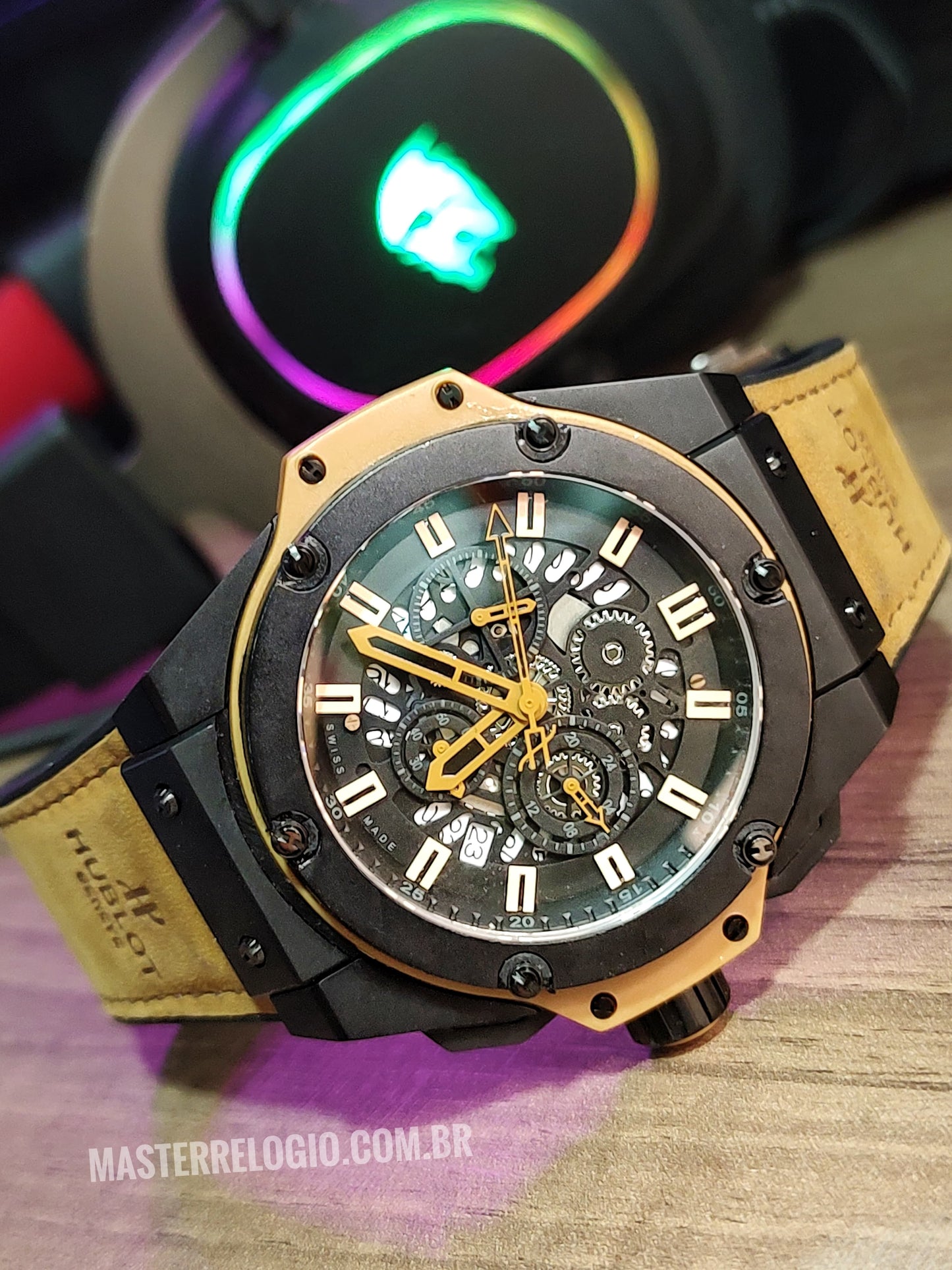 Hubllot Big Bang Unico Couro 48mm