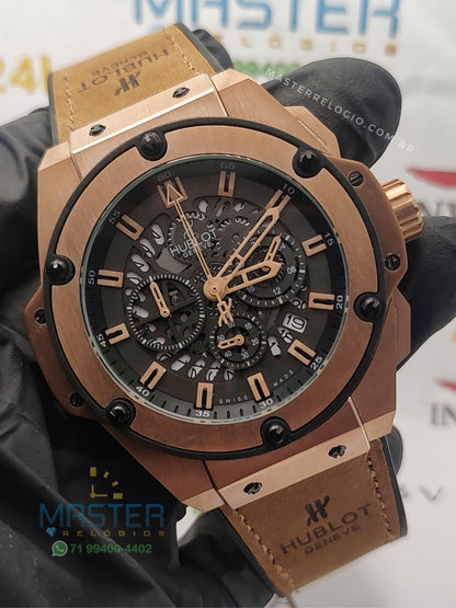Hubllot Rosê Couro Big Bang 992103 48mm