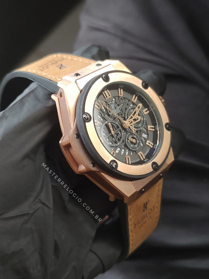 Hubllot Rosê Couro Big Bang 992103 48mm