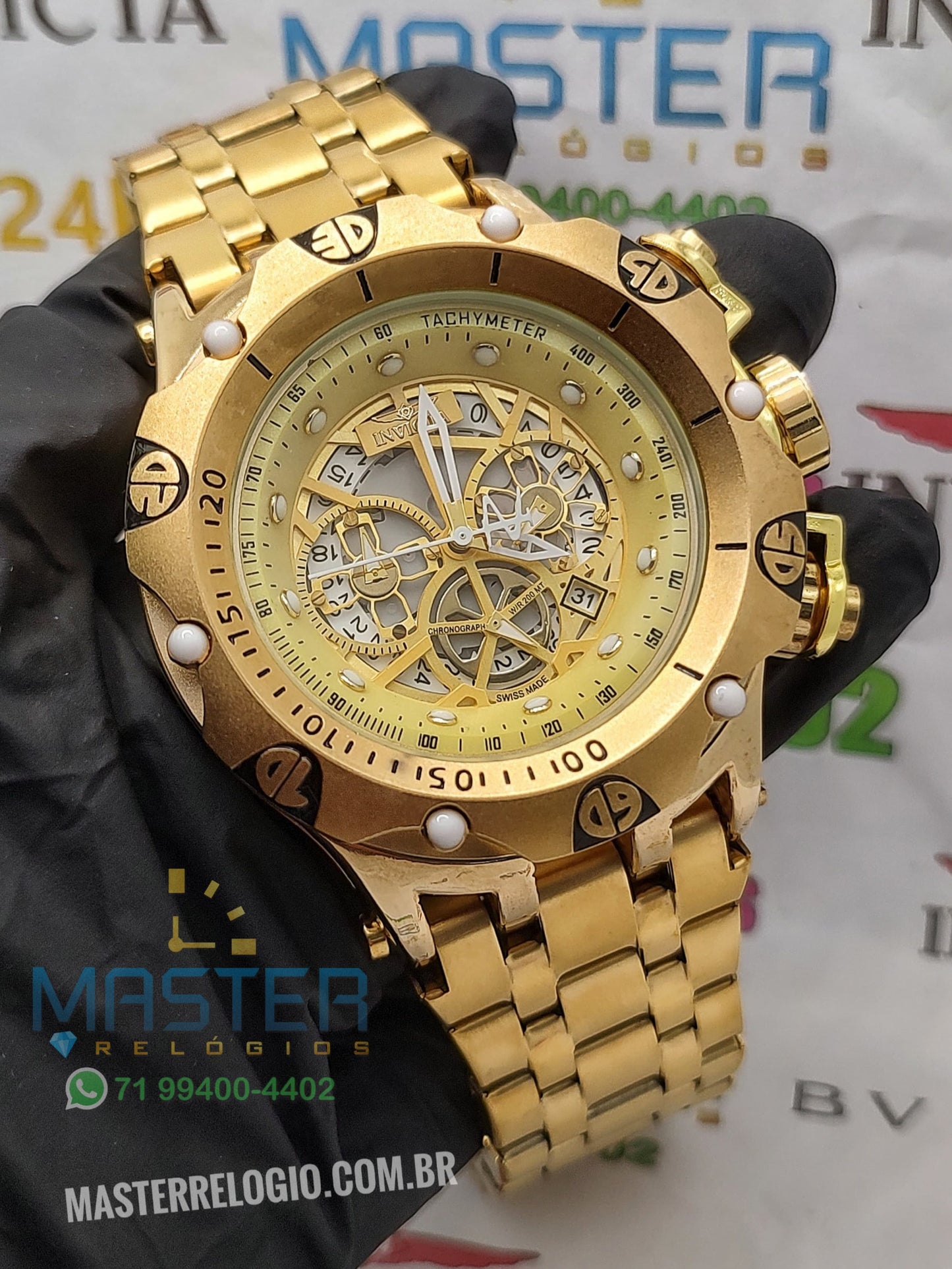 Invicta Hibrid Funcional + Corrente de brinde