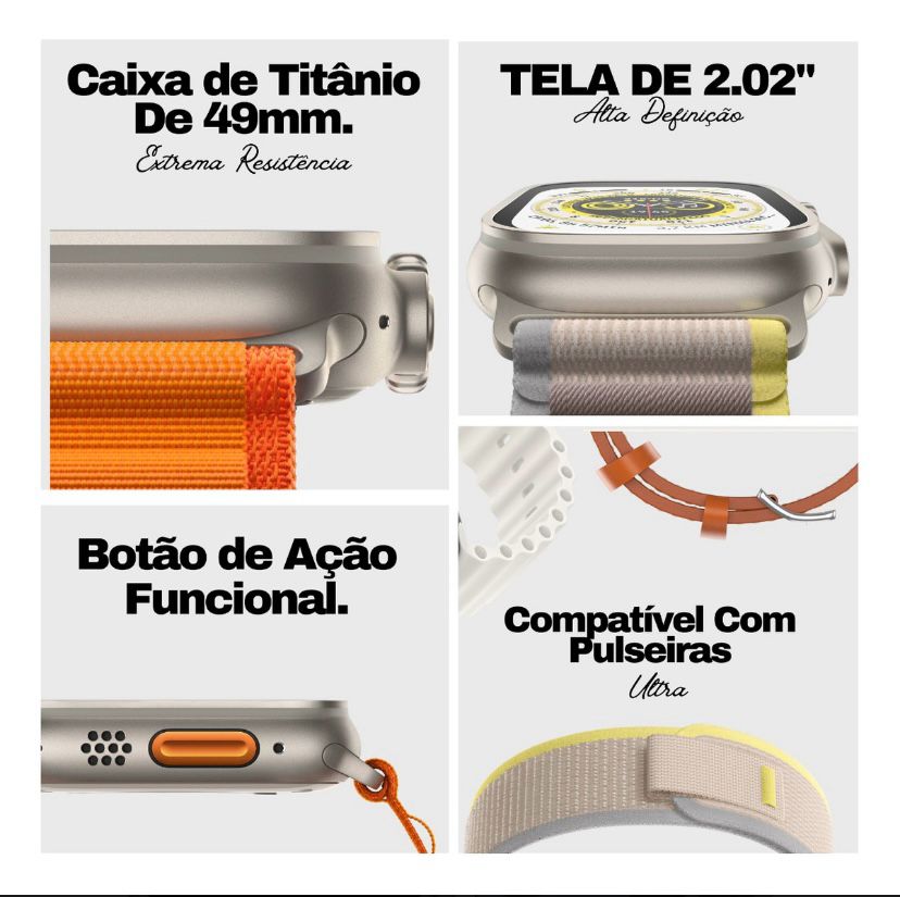 Smart BW25 +4 Pulseiras extra 49mm