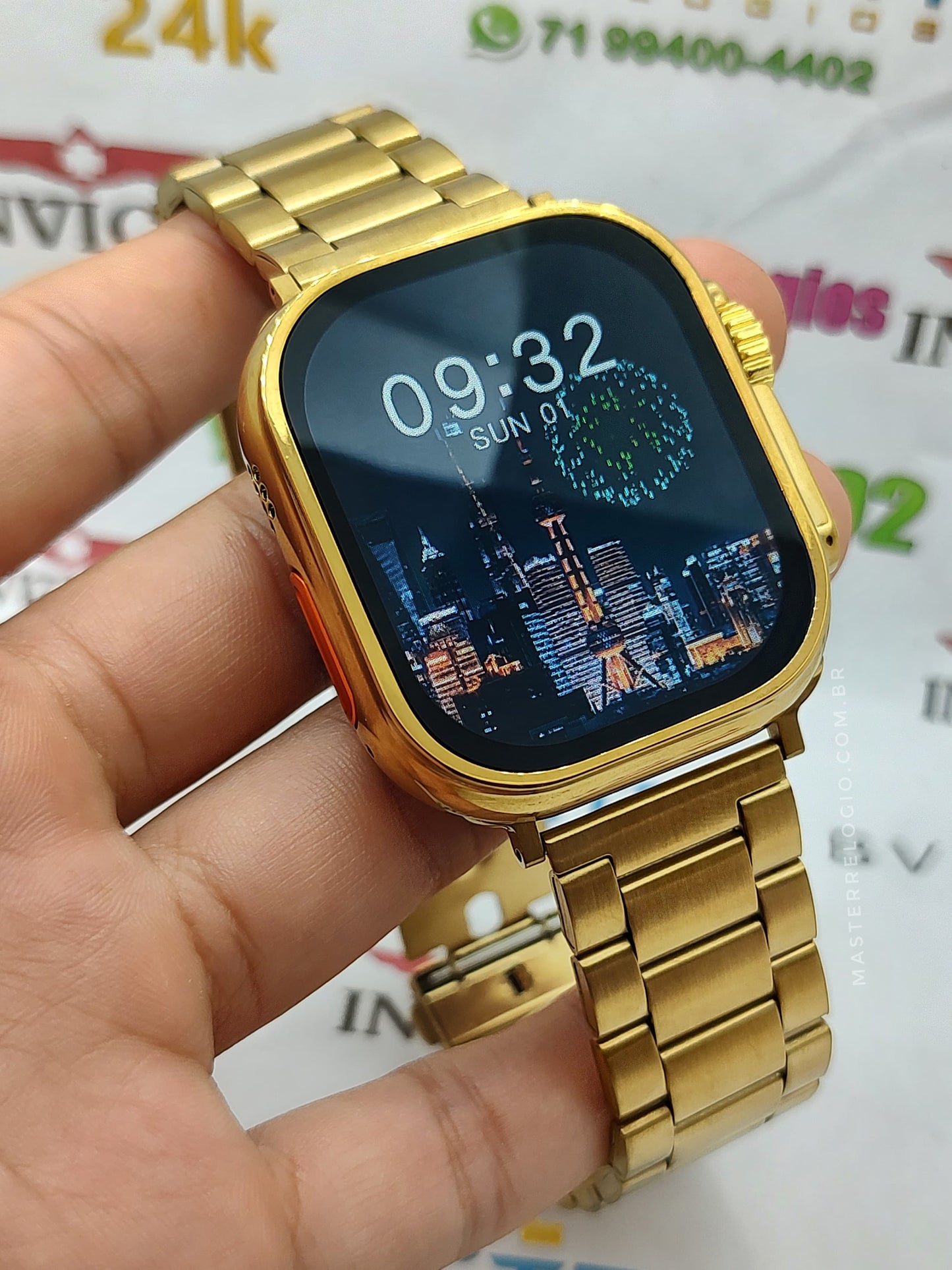 Smart V9 Ultra Max Dourado 49mm