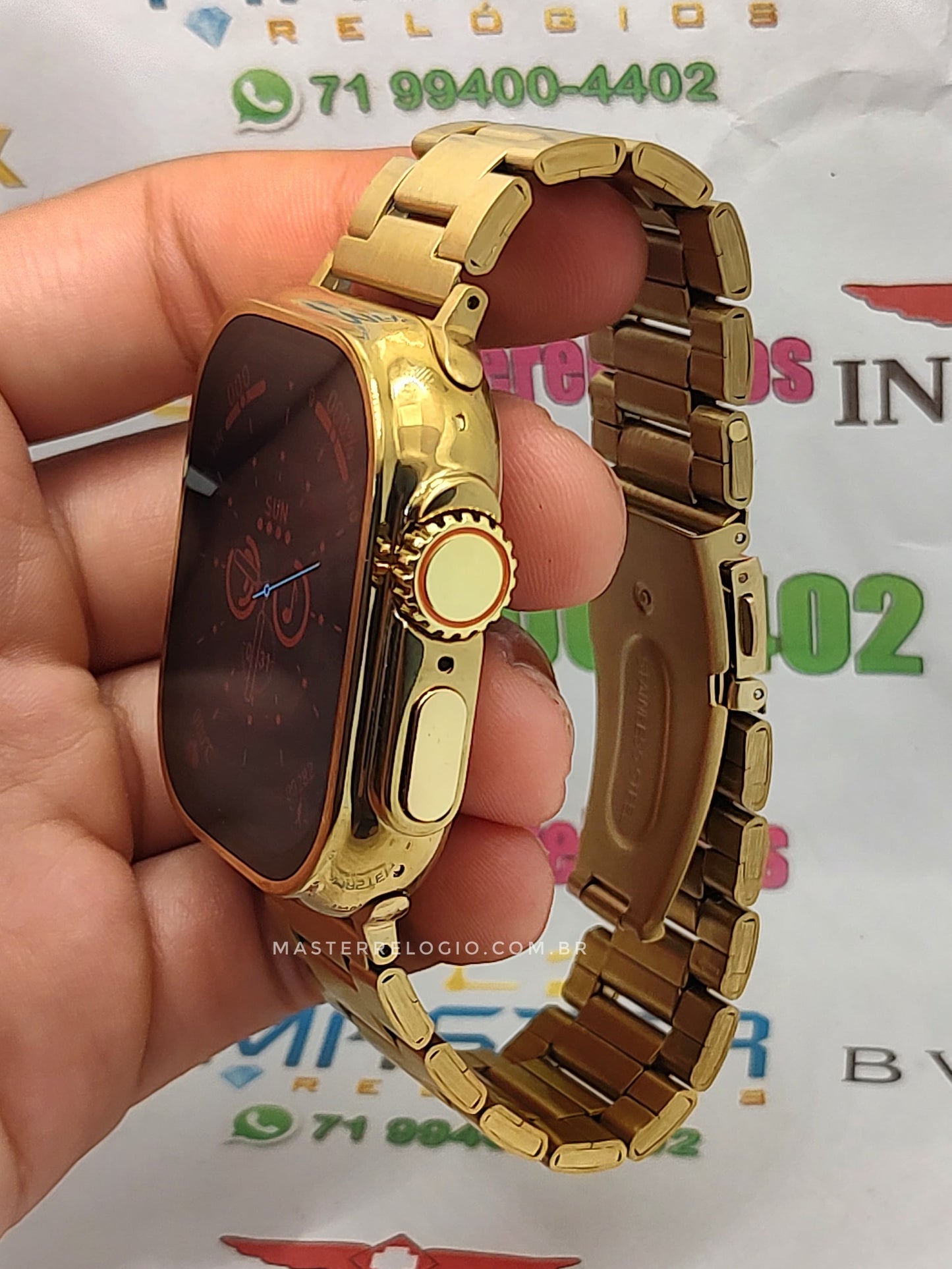 Smart V9 Ultra Max Dourado 49mm