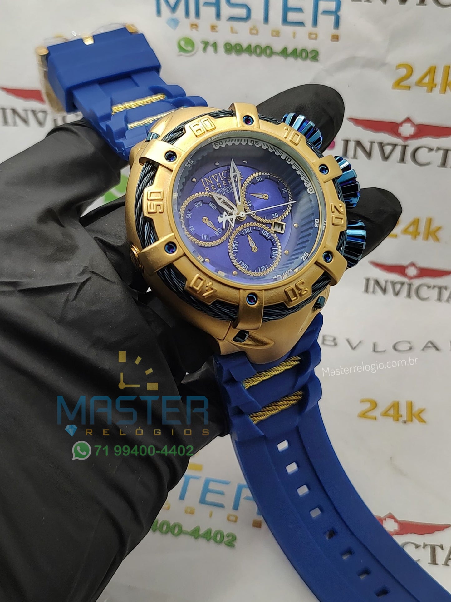 Invicta Thunderbolt Pulseira borracha AA