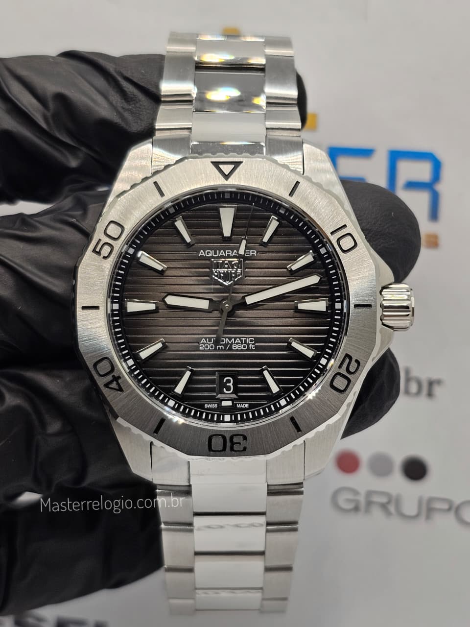 Tag Heuer Aquaracer Aço BA0627 Super Clone ETA 40mm